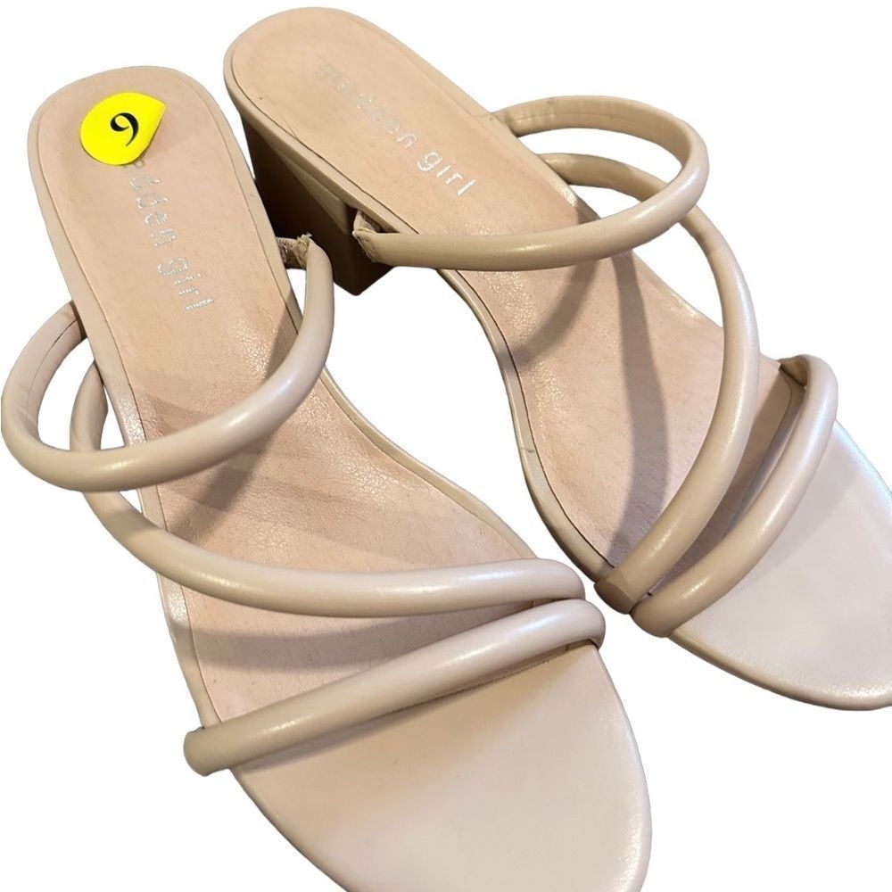 Madden Girl Nude Heeled Sandal Size 9 - Picture 6 of 12